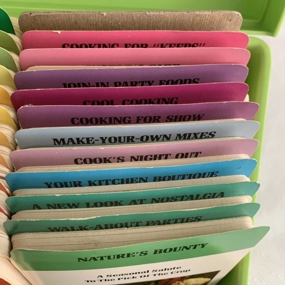 BETTY CROCKER VINTAGE 1970S AVOCADO GREEN BOX RECIPE CARD LIBRARY Step By Step - Picture 10 of 10